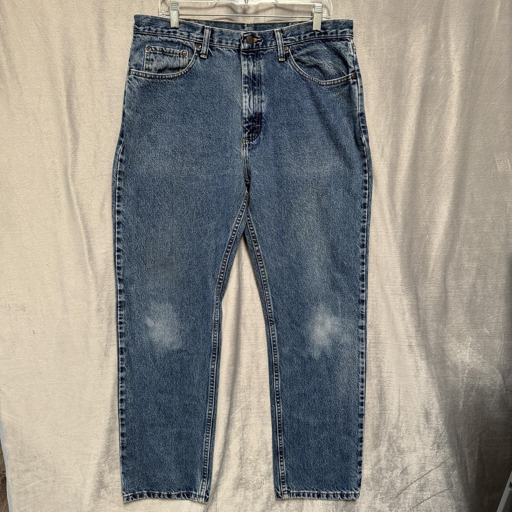 Wrangler Jeans Mens 36x32 Blue Regular Fit Denim Straight Leg 100% Cotton